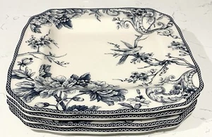 4 Adelaide Blue Bird Square , 222 Fifth, Dinner Plates  10.3/4” - Picture 1 of 6