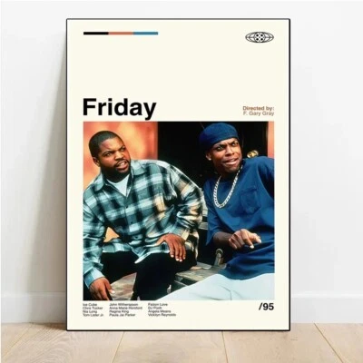 Friday 1995 Movie Print, Ice Cube & Chris Tucker, Retro Movie Wall Art Poster - Image 1 of 4