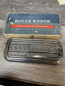 Vintage ROLLS RAZOR Strop Blade Made In England with Metal Case