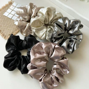 Cuerda de pelo de tela satinada anillo de pelo intestino grande tamaño lazos elásticos para el cabello - Imagen 1 de 17