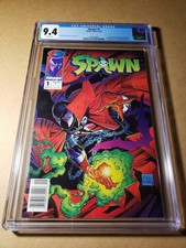 Spawn # 1 CGC 9.4 NM UPC Newsstand Variant 1992