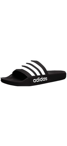 NUOVO! Adidas Uomo CF Adilette Slide Sandalo Sportivo Taglia 5 Nero Bianco (AQ1701)