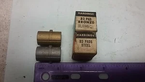 HARDINGE B3 PADS, 4PCS. 2 BRONZE BLANKS AND 2 STEEL BLANKS - Picture 1 of 1