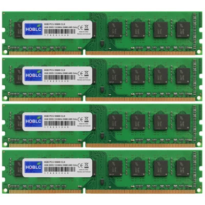 32GB 4x8GB PC3-10600U 1333MHz 240Pin Desktop Memory For Gigabyte GA-78LMT-USB3 - Image 1 of 4