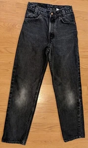 Vintage Levi's Levi Strauss 550 Relaxed-Fit Boys Black Jeans Orange Tab 14 Slim - Picture 1 of 8