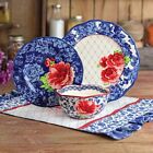 12-Piece Dinnerware Set Dishes Service For 4 Starter Heritage Floral Plates Bowl