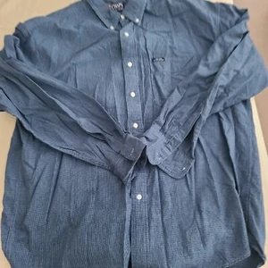 Chaps Ralph Lauren Blue Plaid Button Down Shirt Mens Size XXL XXLarge - Picture 1 of 4