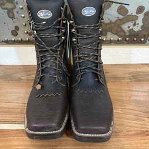 Tony Lama Greasewood Composite Toe Waterproof Work Boots Men's 10.5 D 8” TW3417 - Picture 1 of 8