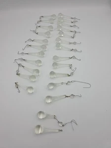 De colección 23 Piezas Vidrio Soplado a Mano Transparente Lágrima Gota Adorno Árbol Decoración de Navidad 3" - Imagen 1 de 12