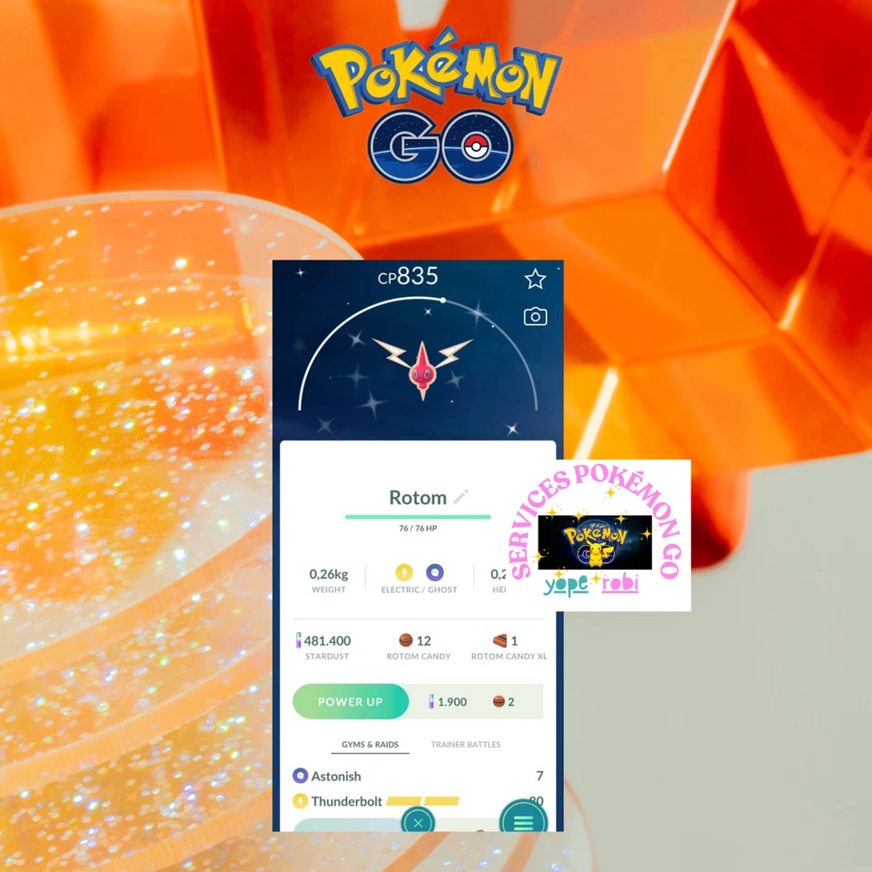 Pokémon go❀❀Shiny Rotom-Tr❀de or P❀T❀C