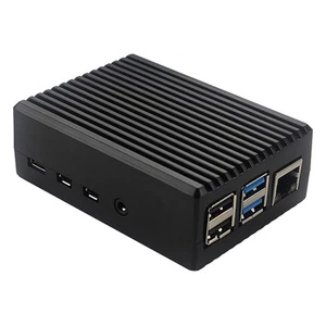 For GeeekPi Raspberry Pi 4 CNC Aluminum Case with Fan Heatsinks for Pi 4B_ecB _j - Afbeelding 1 van 8