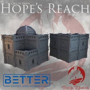 Building 3, City of Dawn (28mm, 15mm, 10mm) 3d printed Tabletop Wargames Terrain - Picture 1 of 1