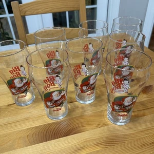 Vintage Big Boy Santa CocaCola Glasses Set of 8 - Picture 1 of 6