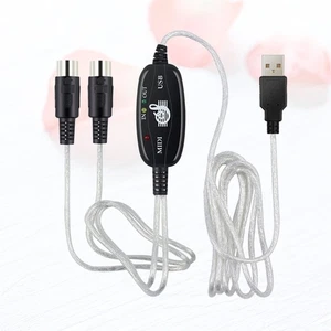 180x2cm Kabel MIDI do kabla USB MIDI Przewód do edycji muzyki Klawiatura Adapter - Zdjęcie 1 z 11