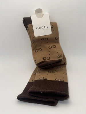 Gucci Brown/Chocoalte GG Long Socks - Image 1 of 3