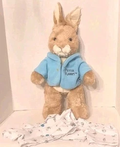 Build-A-Bear Workshop Peter Rabbit 20 Zoll Hase Plüsch mit blauem Logo Jacke & Pyjama - Bild 1 von 11