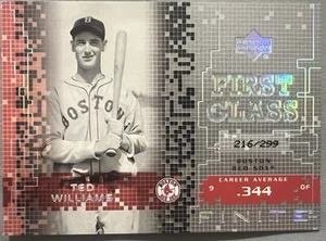 2003 Upper Deck First Class # 198 Ted Williams # ed / 299 - Picture 1 of 5