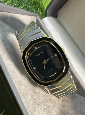 ORIGINAL RADO JUBILE SLIM UNISEX WATCH TWO-TONE 80s SWISS RARE SQUARED SWISS - Image 1 of 4