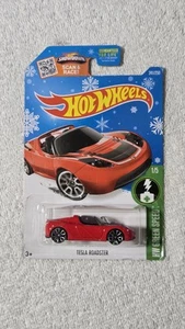 HOT WHEELS HW GREEN SPEED TESLA ROADSTER SNOWFLAKE CARD - Picture 1 of 1