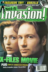 SCI-FI INVASION-X-FILES COVER-GILLIAN ANDERSON+DUCHOVNY+ALIEN ENCOUNTER POSTER - Picture 1 of 1