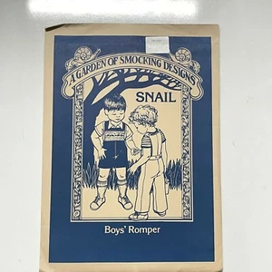 A Garden Of Smocking Designs Boys' Romper UNCUT w/PATTERN Size 3-4 - Picture 1 of 3