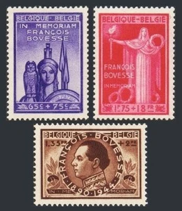Belgium B420-B422, MNH. Michel 763-765. Symbols of Wisdom and Patriotism, 1946. - Picture 1 of 1