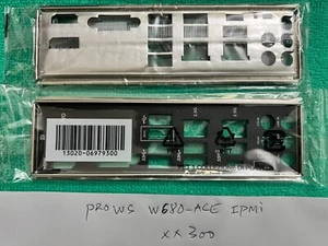 ASUS IO SHIELD FOR ASUS PRO WS W680-ACE IPMI ,( INSULATED_BLACK ) ORIGINAL - Picture 1 of 2