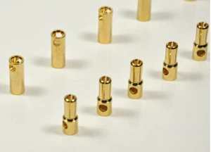 10 pairs* 4.0mm 4.0mm Banana Gold Bullet Connector DIY Lipo ESC Battery FM - Picture 1 of 3