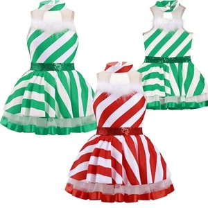 Kids Girls Leotard Party Dress Figure Ice Skating Costume Athletic Dancewear - Picture 1 of 36