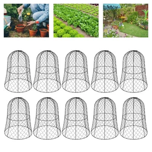 10 pcs Garden Chicken Wire Cloche Metal Cage Plant Protector Cover 13x15.7" inch - Picture 1 of 33