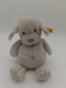 Peluche STEIFF Baster chiot 240591 gris clair 12" douce câline amis - Photo 1/5