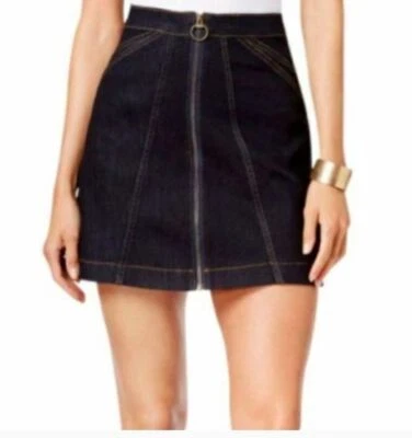 NWT $69 Buffalo Cadby Dark Wash Zip Front Jean Skirt 31 - Imagem 1 de 2