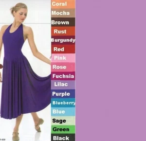 Halter Lyrical Dress LILAC Child Large Dance Costume Ballet Dress New - Picture 1 of 5