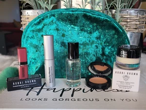 6x BOBBI BROWN - Face, Cleanser, Lip Gloss, Bronzer, Mascara Travel FREE Zip Bag - Picture 1 of 9
