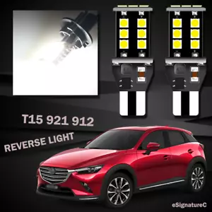 2 x Backup Reverse Light 921 912 T15 15SMD LED For Mazda 2 5 RX8 CX5 CX3 White - Foto 1 di 5