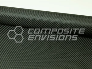 Hypetex Jet Black Colored Carbon Fiber 2x2 Twill 3k 7.23oz/245gsm-Sample - Picture 1 of 1