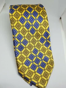 TASSO ELBA LUXURY NECKWEAR YELLOW/ BLUE TIE - Picture 1 of 3