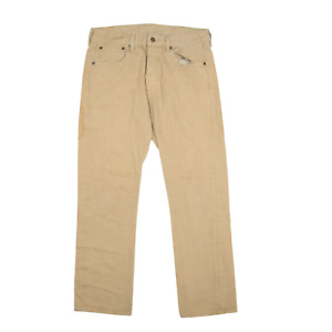 LEVI'S 501 Jeans Beige Denim Regular Straight Mens W32 L30