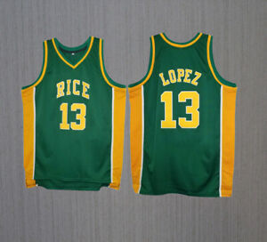 Felipe Lopez #13 Rice High School Basketball Jersey Sewn The Dominican Dream