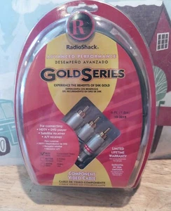 Radio Shack 24K Gold Series 6-FT Component Video Cable-Best-Brand New - Picture 1 of 7