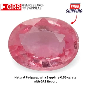 Padparadscha Saphir zertifiziert Edelstein natürlicher Padparadscha Saphir 0,56 cts - Bild 1 von 5