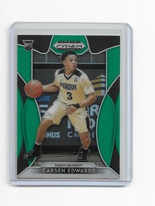 Carsen Edwards 2019 Prizm Draft Picks Green Prizms Rookie Card #34 Purdue 