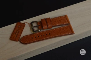26 mm Cinturino artigianale pelle Pam Italy Handmade Leather Watch Strap Band - Picture 1 of 16