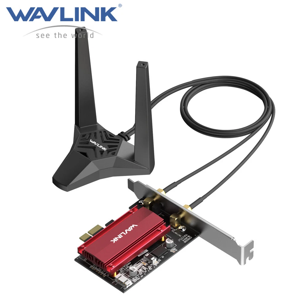 Wavlink AX3000 PCIe WiFi Adapter WiFi 6E Network Card BT5.2 2.4/5/6GHz WPA3 Fast