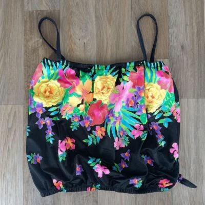 Tankini de natación vibrante multi con estampado floral Gabar vintage para mujer 12 hecho en EE. UU. Foto 1 de 4