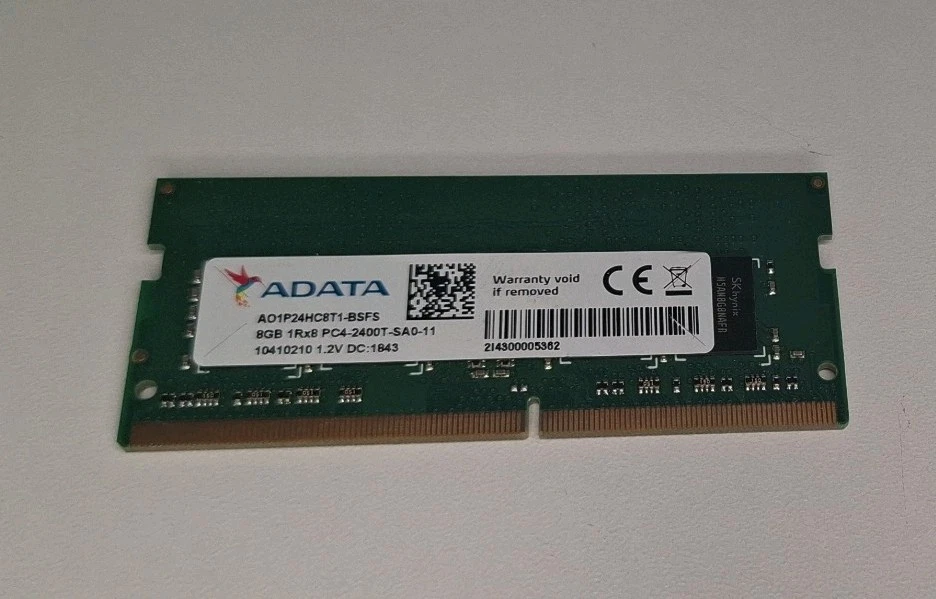 ADATA AO1P24HC8T1-BPGS 8GB PC4-19200 DDR4-2400 Laptop RAM - Image 1 of 1