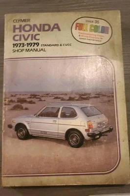 De colección Clymer Honda Civic Standard y CVCC 1973-1983 Tienda Manuel #A227 Foto 1 de 2