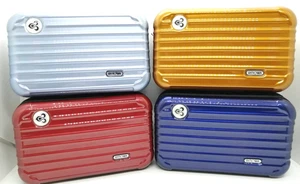 Rimowa Thai Airways First Class Travel Pouch Hard Case Blue Red Orange Set of 4 - Picture 1 of 23
