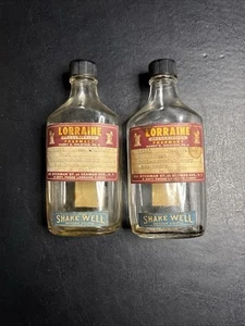 2 Vintage Lorraine Pharmacy Prescription Bottles 1948 State Of New York - Picture 1 of 10