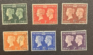Great Britain: 1940 Complete set of 6 used. SC# 252-257. Lot #04-06182 - Picture 1 of 2